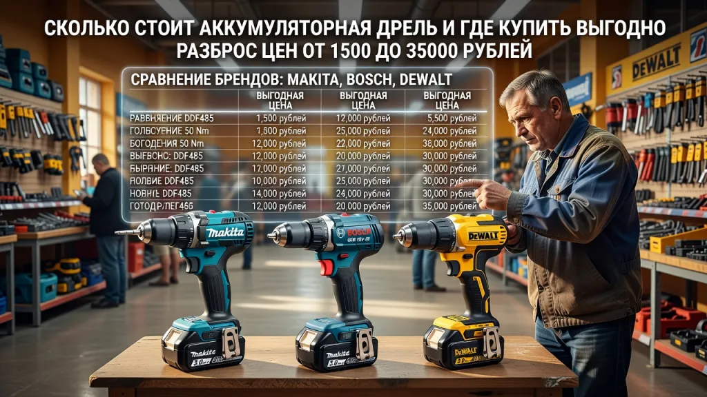 Сколько стоит аккумуляторная дрель и где купить выгодно